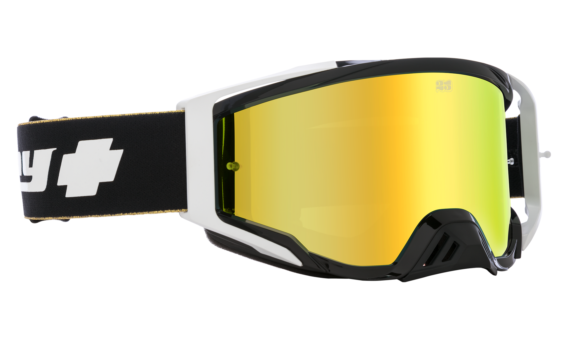 SPY Foundation Mx Goggle Goggles  HD Bronze with Gold Spectra Mirror - HD Clear 25th Anniversary Black Gold One Size