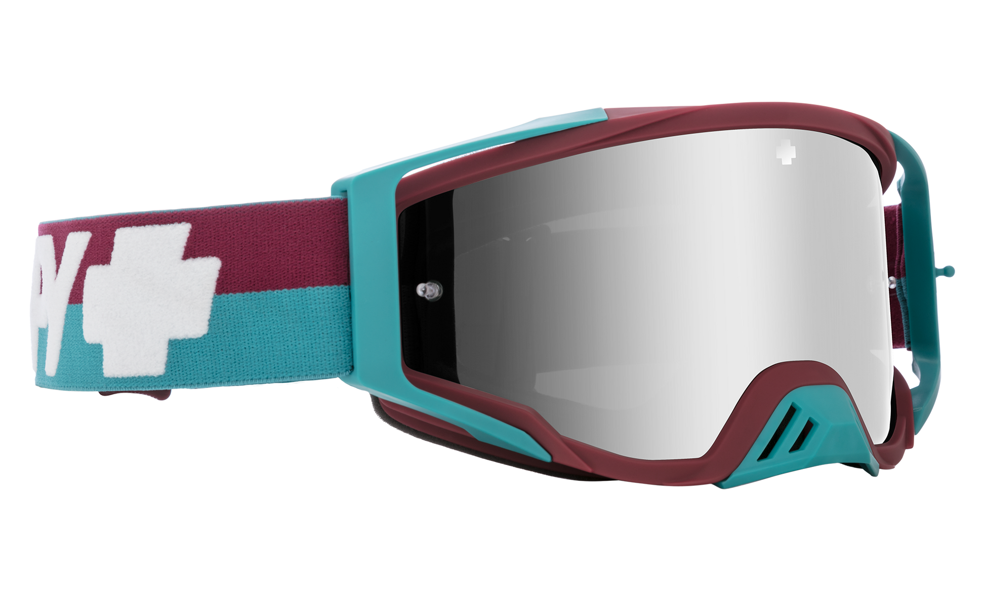 SPY Foundation Mx Goggle Goggles  HD Smoke with Silver Spectra Mirror - HD Clear Bolt Teal One Size