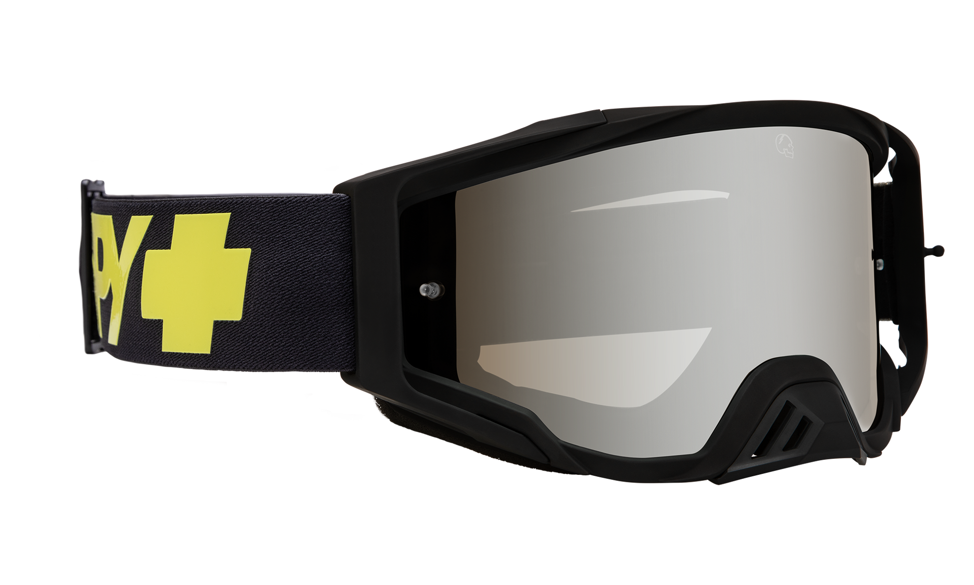 SPY Foundation Mx Goggle Goggles  HD Smoke with Silver Spectra Mirror with Clear Posts - HD Clear Foundation Plus SlayCo World Record One Size