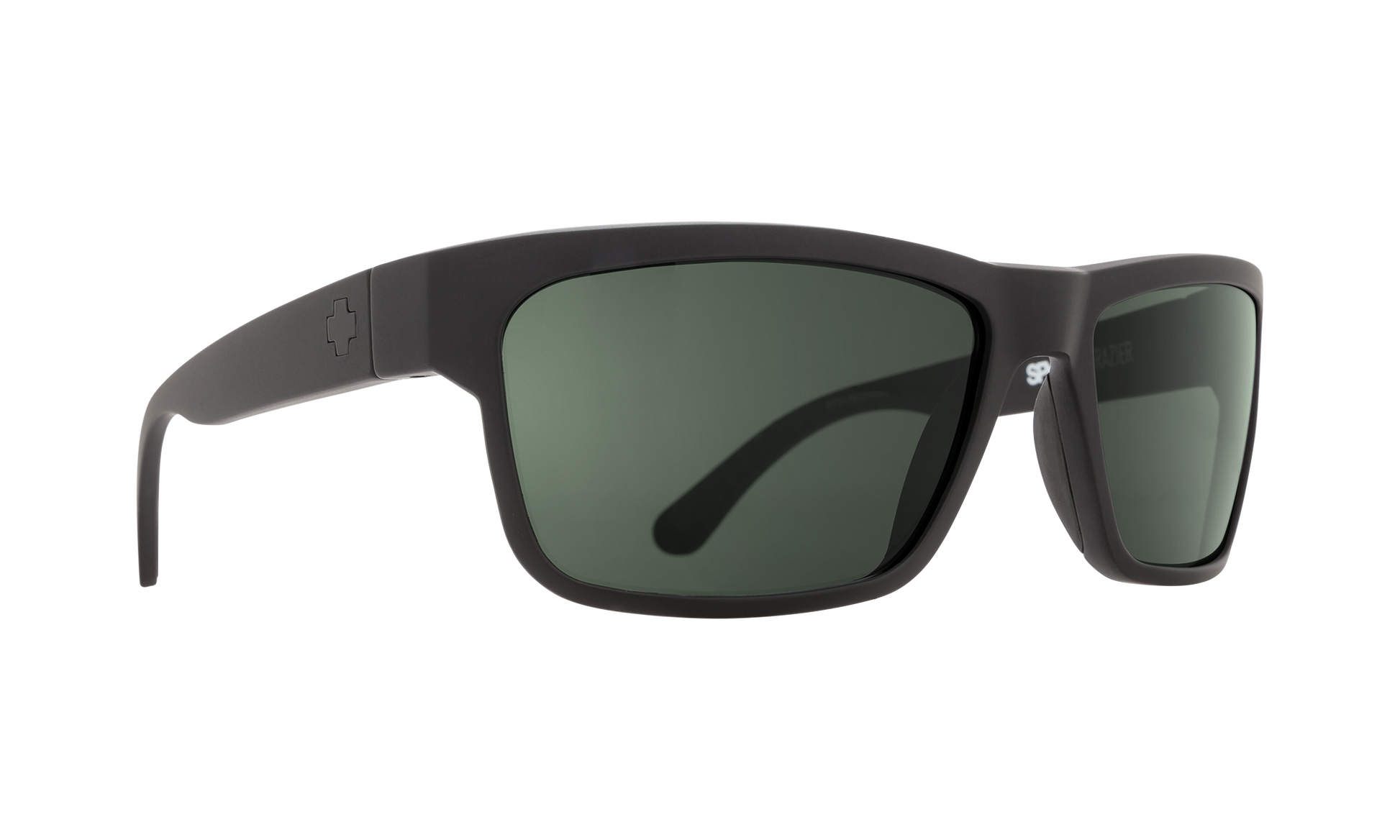 SPY Frazier Sunglasses  Happy Gray Green Matte Black  59-16-127