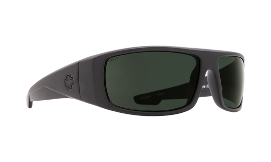 SPY Logan Sunglasses  Happy Gray Green Matte Black ANSI RX  60-13-124