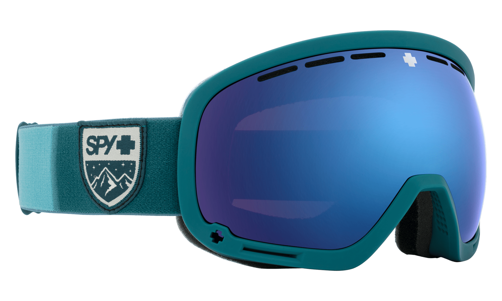 SPY Marshall Snow Goggle Goggles  HD Plus Rose w/ Dark Blue Spectra Mirror + HD Plus LL Light Gray Green w/ Red Spectra Mirror Colorblock Teal One Size