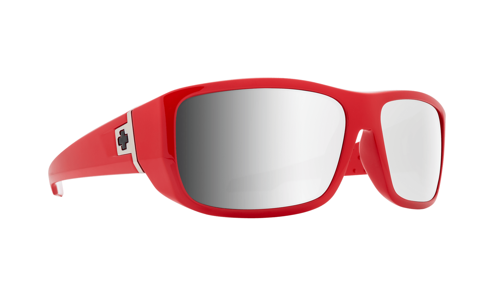 SPY MC3 Sunglasses  HD Plus Gray Green with Silver Spectra Mirror Classic Red  63-15-122