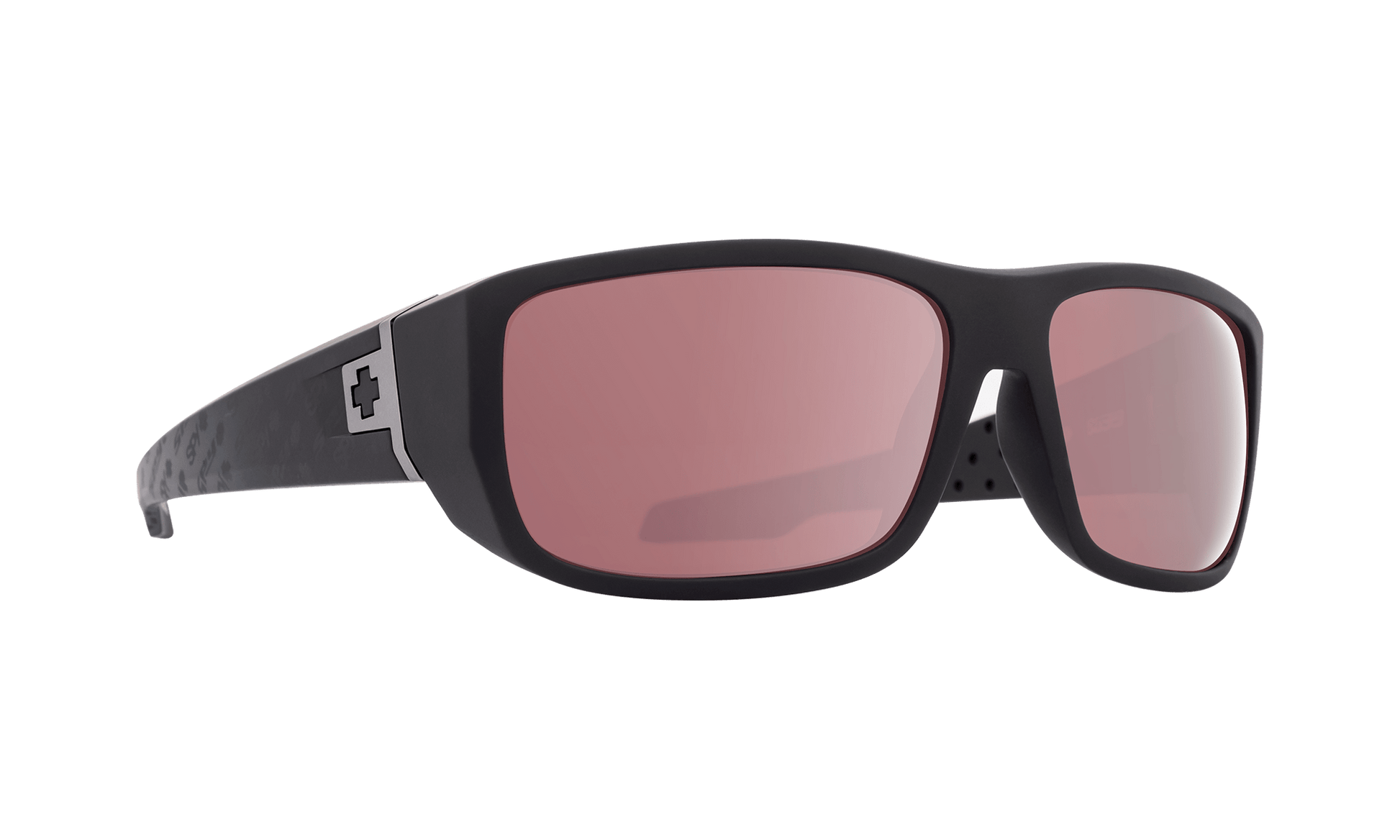 SPY MC3 Sunglasses  HD Plus Rose Polar with Silver Spectra Mirror Matte Black Logo Fade  63-15-122