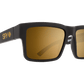 SPY Montana Sunglasses  Happy Bronze with Gold Spectra Mirror Soft Matte Black  a medium 54-16-140
