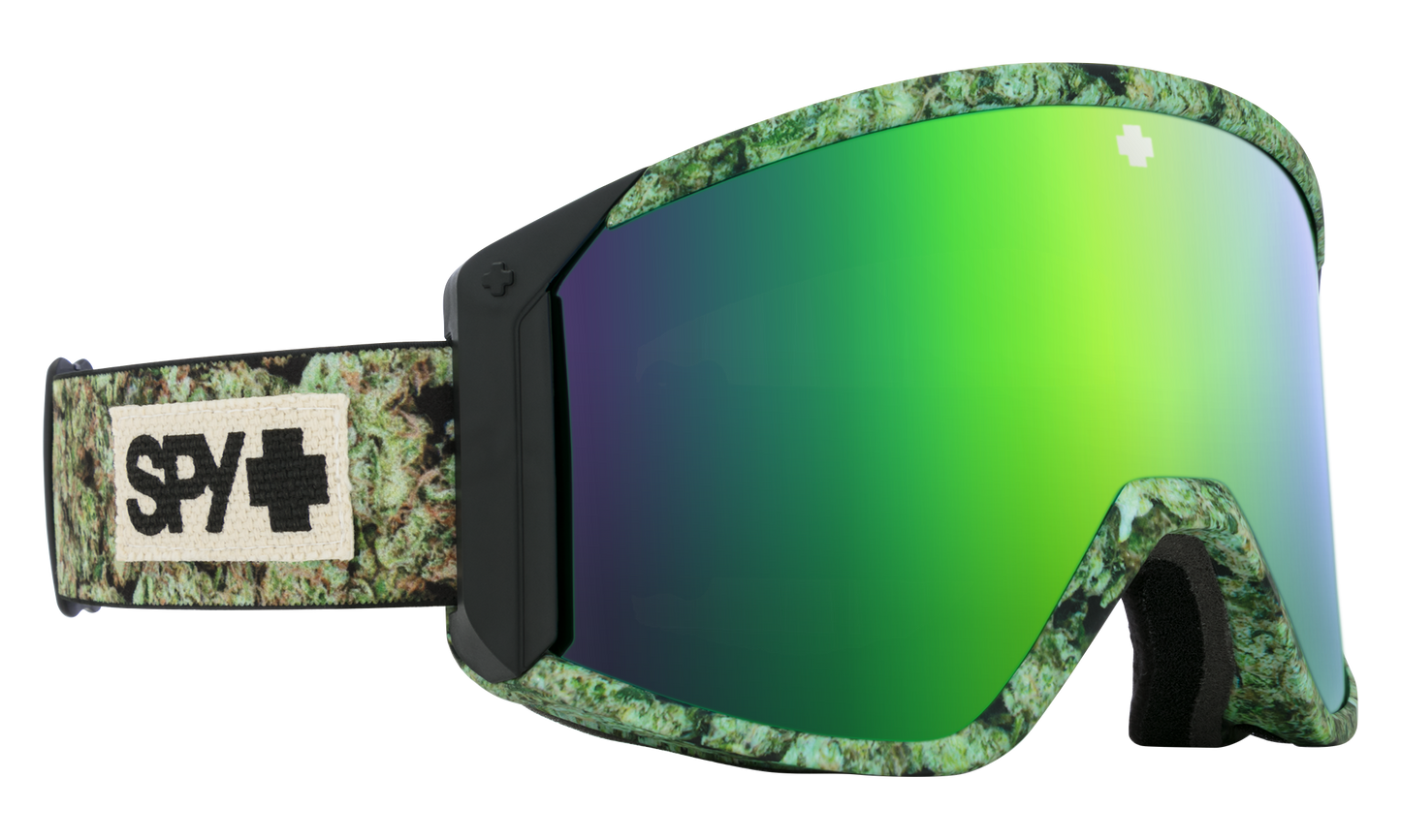 SPY Raider Snow Goggle Goggles  HD Bronze w/ Green Spectra Mirror + HD LL Persimmon Kush One Size