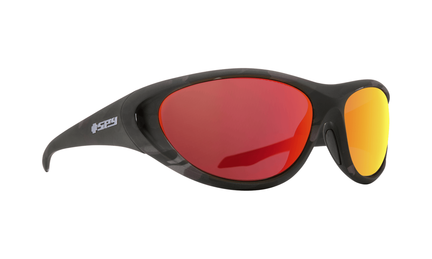 SPY Scoop 2 Sunglasses  HD Plus Gray Green Polar with Red Spectra Mirror Matte Camo  65-15-127