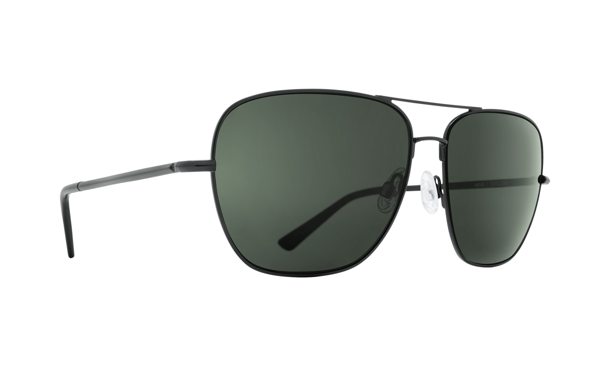 SPY Tatlow Sunglasses  HD Plus Gray Green Polar Matte Black  61-14-145