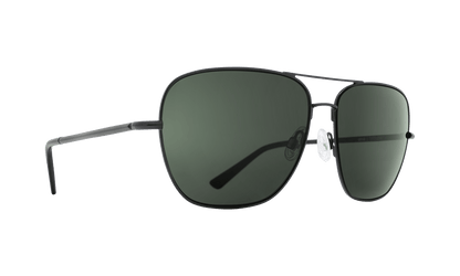 SPY Tatlow Sunglasses  HD Plus Gray Green Polar Matte Black  61-14-145