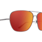 SPY Tatlow Sunglasses  HD Plus Gray Green with Red Spectra Mirror Matte Gunmetal  61-14-145