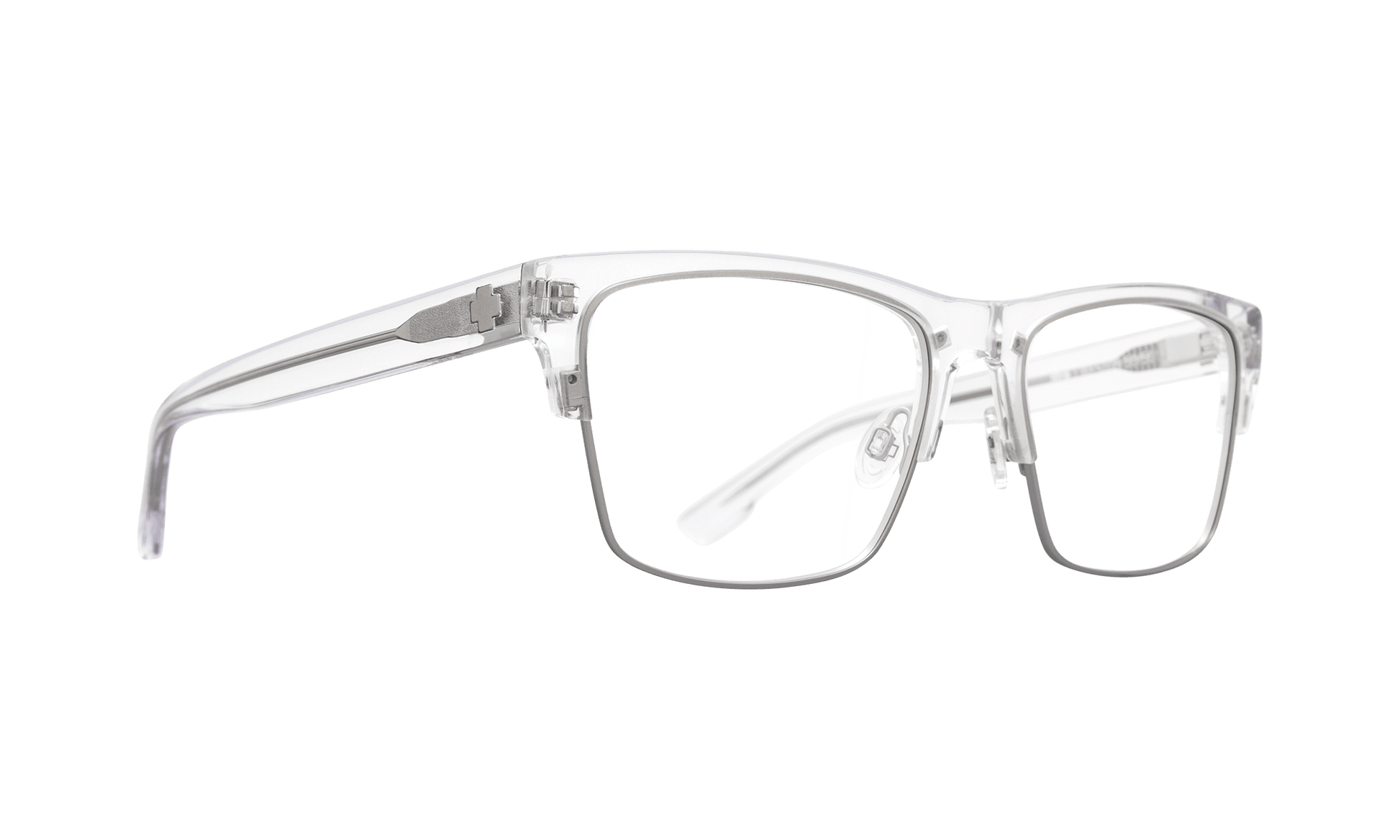 SPY Weston 50/50 55 Eyeglasses   Crystal Matte Silver One Size
