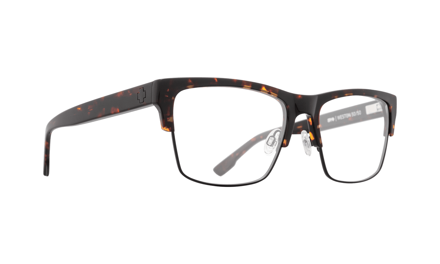 SPY Weston 50/50 55 Eyeglasses   Dark Tort Matte Black One Size