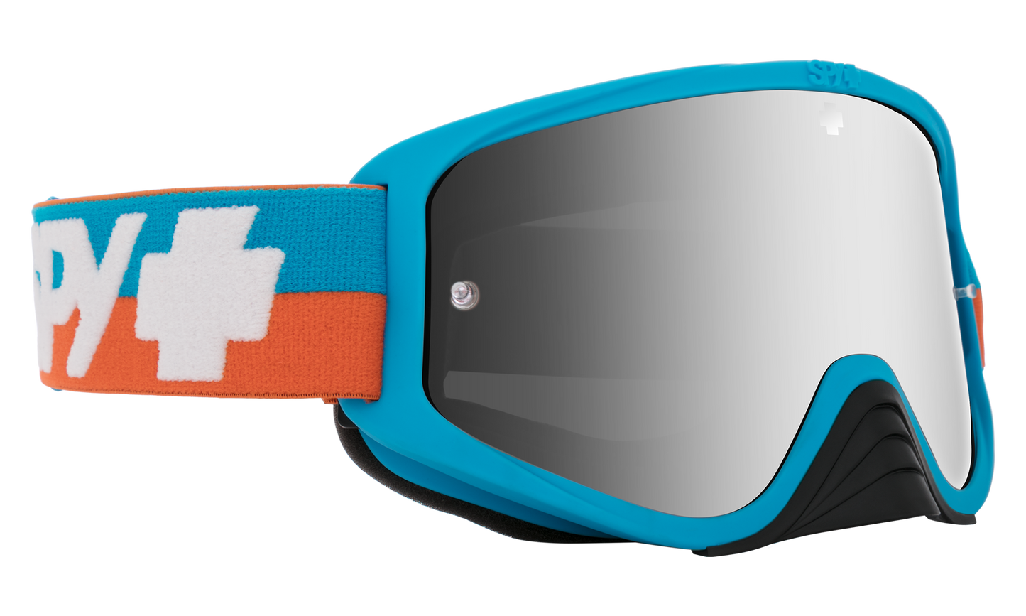 SPY Woot Race Mx Goggle Goggles  HD Smoke with Silver Spectra Mirror - HD Clear Bolt Blue One Size