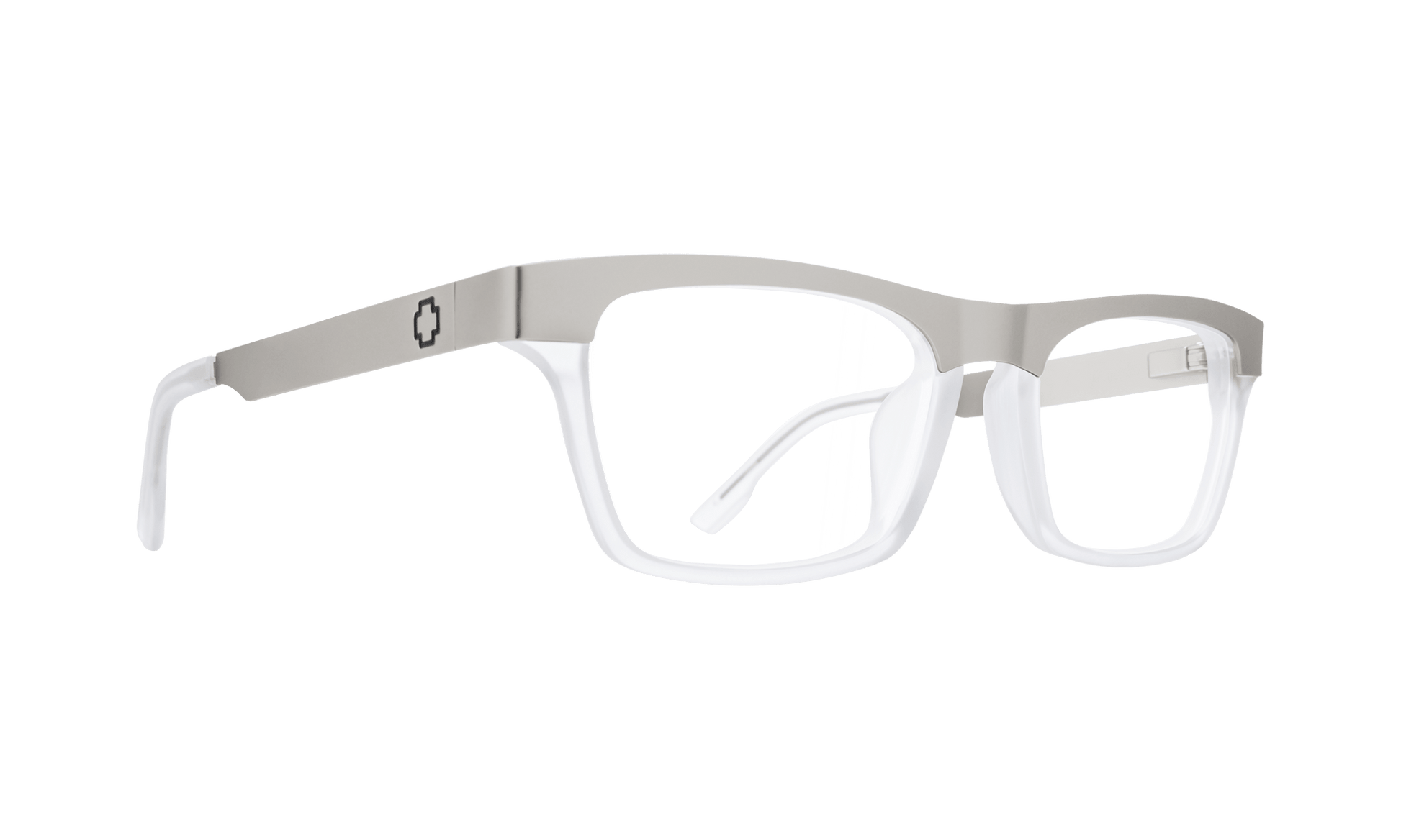 SPY Zade Eyeglasses   Matte Silver Matte Clear One Size