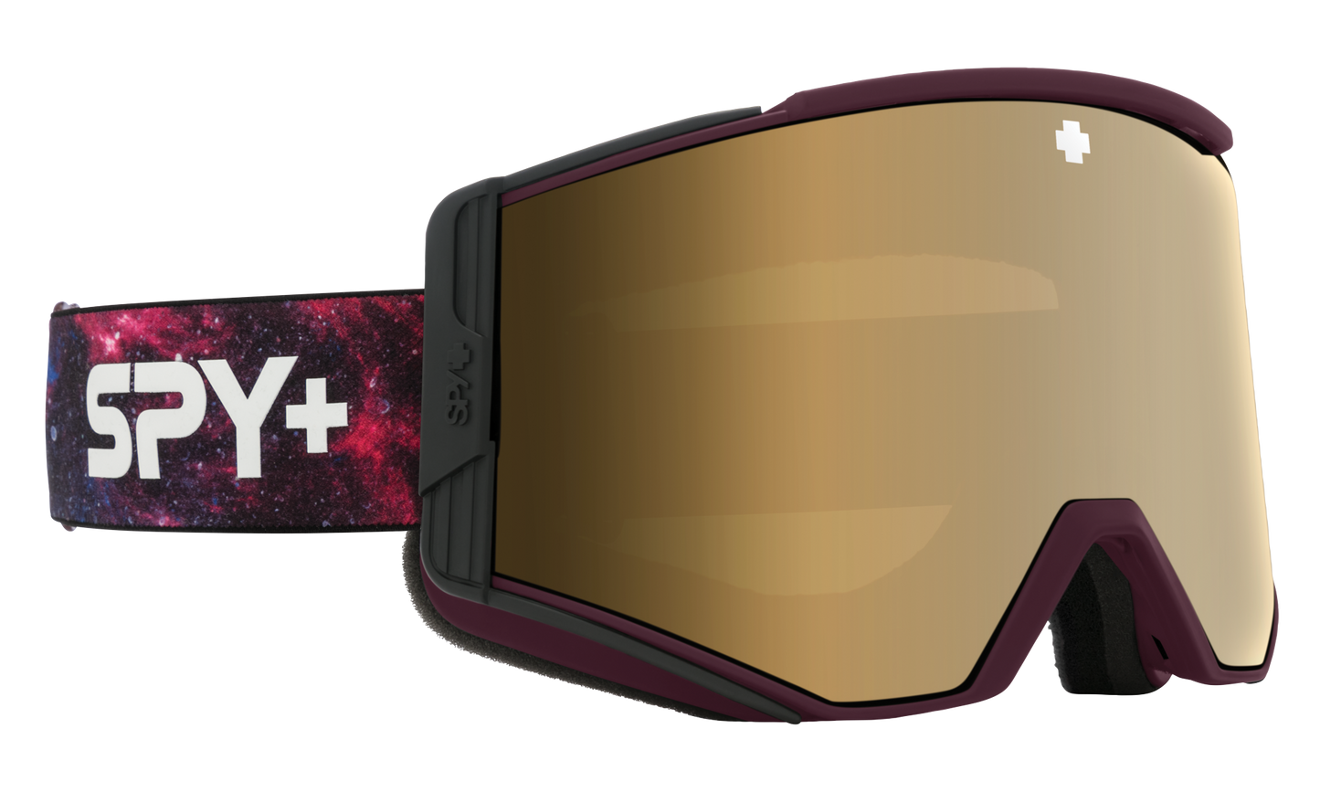 SPY Ace Snow Goggle Goggles  HD Plus Bronze with Gold Spectra Mirror + HD Plus LL Persimmon with Silver Spectra Mirror Galaxy Purple One Size