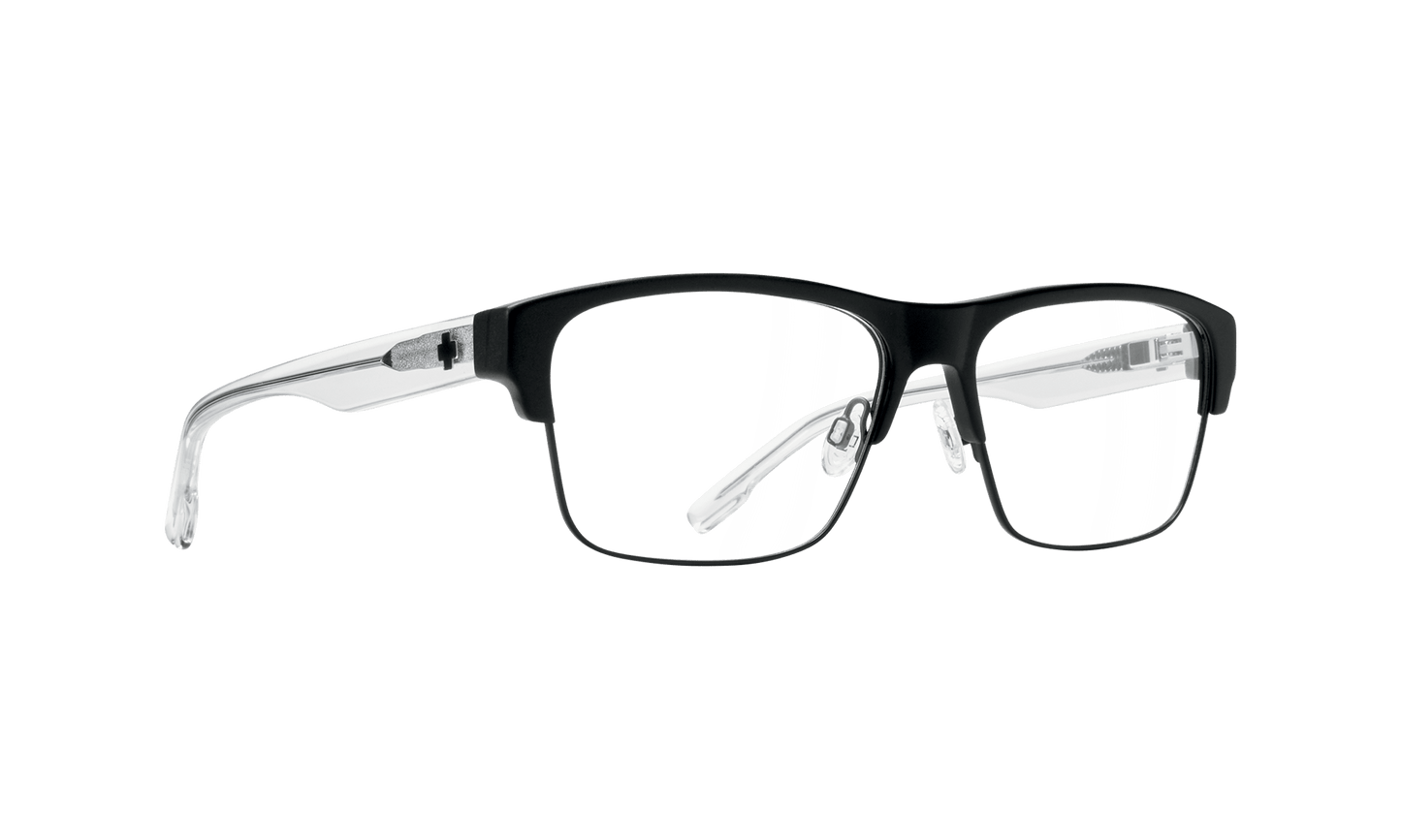 SPY Brody 50/50 57 Eyeglasses   
Style Selection: Brody 5050 57 - Matte Black Gloss Crystal
 One Size