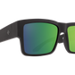 SPY Cyrus Sunglasses  Happy Bronze Polar with Green Spectra Mirror Soft Matte Black  58-17-145