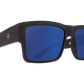 SPY Cyrus Sunglasses  Happy Dark Gray Green Polar with Dark Blue Spectra Mirror Soft Matte Black  58-17-145