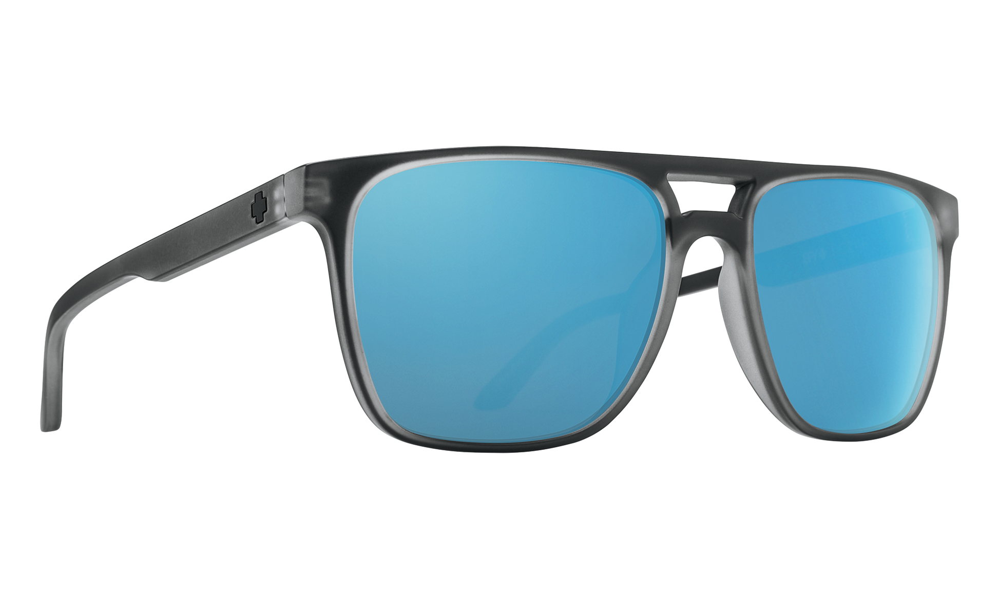 SPY Czar Sunglasses  Happy Gray Green Polar with Light Blue Spectra Mirror Matte Black Ice  59-17-148