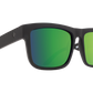 SPY Discord Sunglasses  Happy Bronze Polar with Green Spectra Mirror Soft Matte Black  57-17-145