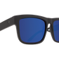 SPY Discord Sunglasses  Happy Dark Gray Green Polar with Dark Blue Spectra Mirror Soft Matte Black  57-17-145