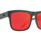 SPY Discord Sunglasses  Happy Gray Green Polar with Red Spectra Mirror Soft Matte Dark Gray  57-17-145