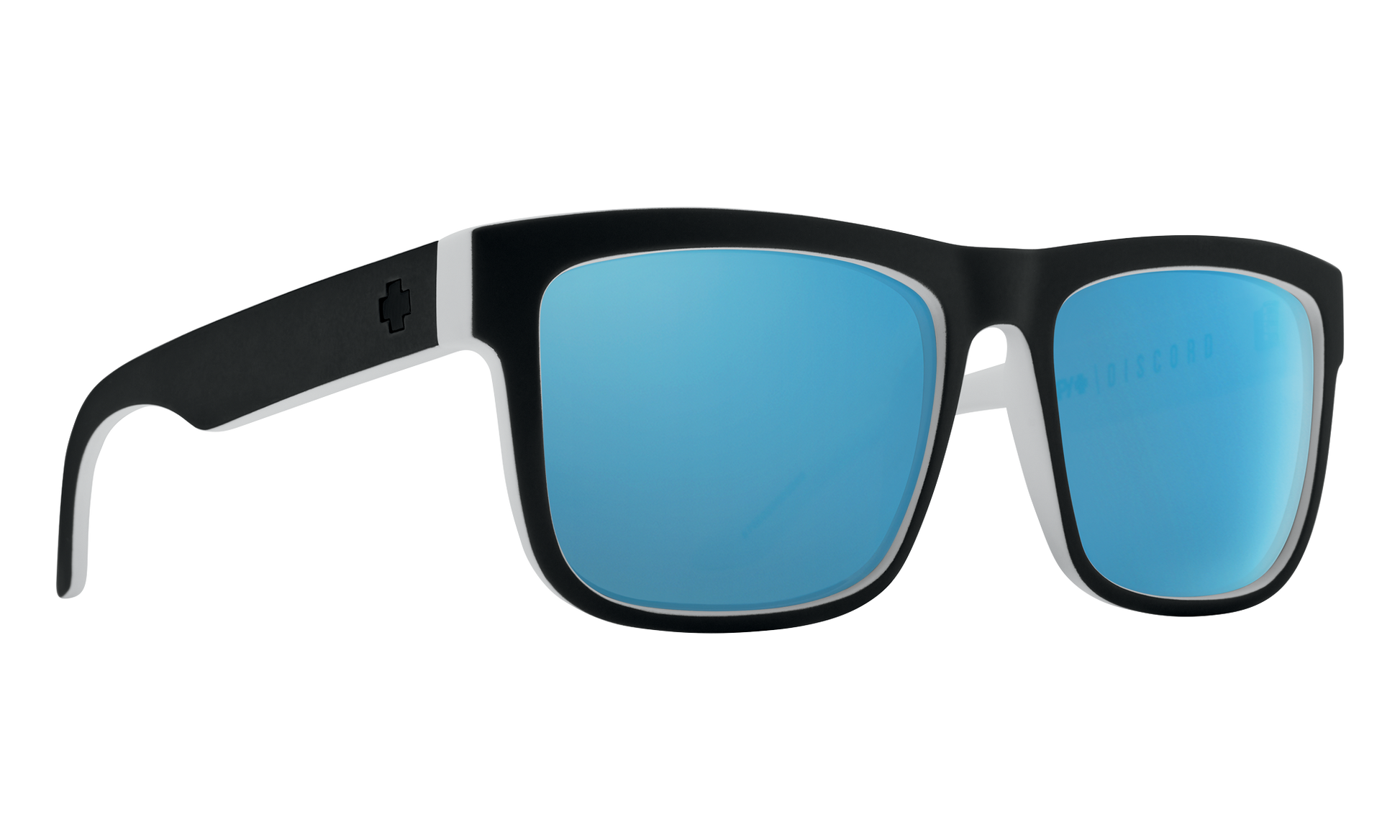 SPY Discord Sunglasses  Happy Gray Green Polar with Light Blue Spectra Mirror Whitewall  57-17-145