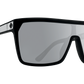 SPY Flynn Sunglasses  Happy Gray Green Polar with Silver Spectra Mirror Soft Matte Black  a whopping 134-00-140
