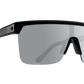 SPY Flynn 50/50 Sunglasses  Happy Gray Green Polar with Silver Spectra Mirror Soft Matte Black  134-00-140