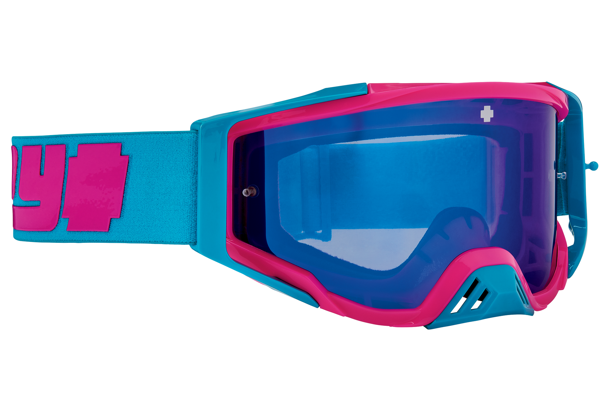 SPY Foundation Mx Goggle Goggles  HD Smoke with Light Blue Spectra Mirror - HD Clear Reverb Blue One Size