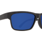 SPY Frazier Sunglasses  Happy Dark Gray Green Polar with Dark Blue Spectra Mirror Soft Matte Black  59-16-127