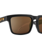 SPY Helm Sunglasses  HD Plus Bronze with Gold Spectra Mirror SPY + Tom Wallisch Matte Black  57-18-140