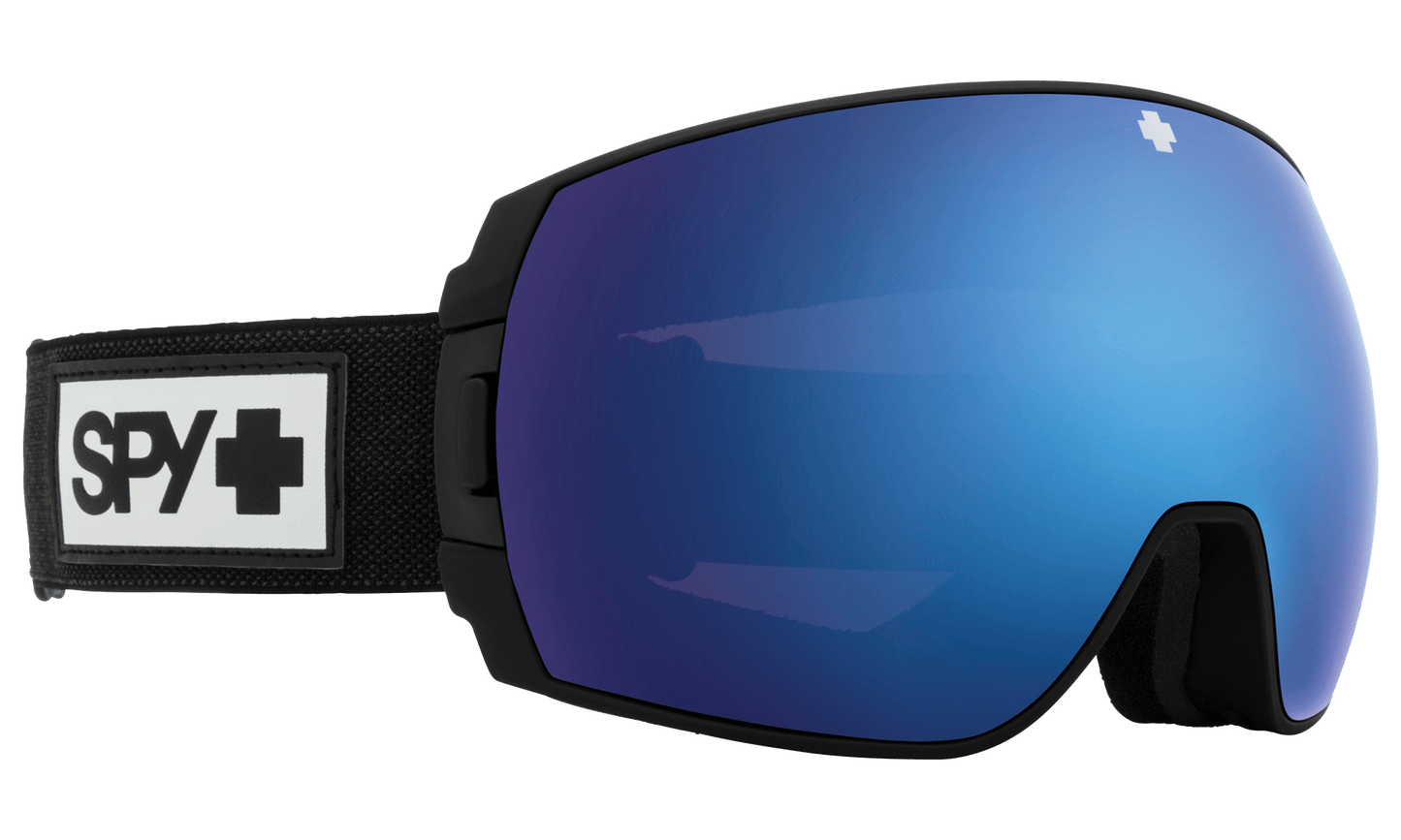 SPY Legacy SE Asian Fit Snow Goggle Goggles  HD Plus Rose with Dark Blue Spectra Mirror + HD Plus LL Light Gray Green with Red Spectra Mirror Matte Black One Size
