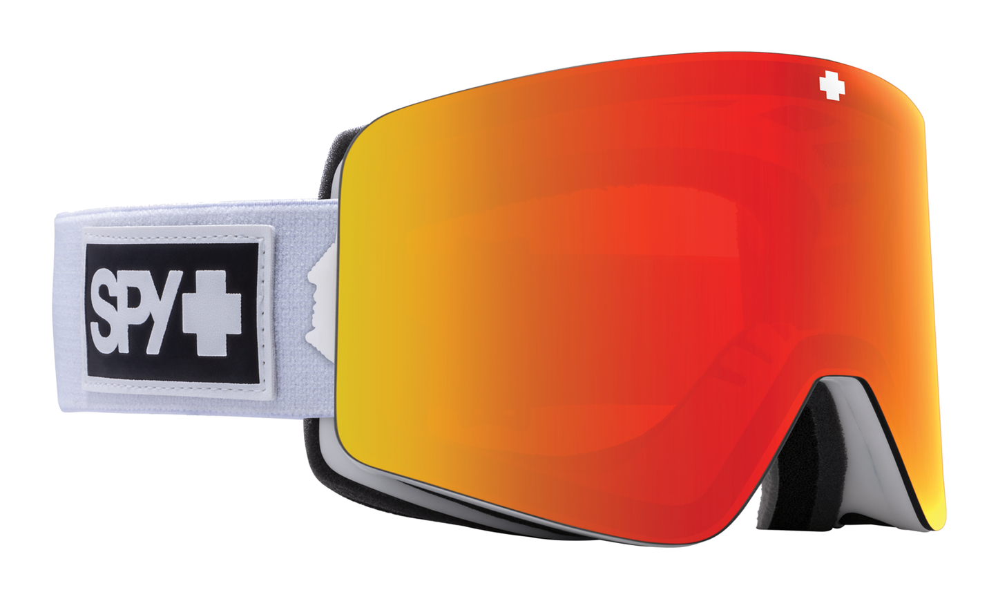 SPY Marauder Snow Goggle Goggles  HD Plus Bronze with Red Spectra Mirror + HD Plus LL Yellow with Green Spectra Mirror Matte White One Size