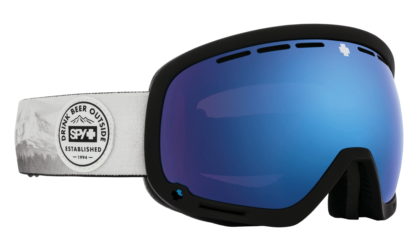 SPY Marshall Snow Goggle Goggles  HD Plus Rose with Dark Blue Spectra Mirror + HD Plus LL Gray Green with Red Spectra Mirror SPY + 10 Barrel Brewing One Size