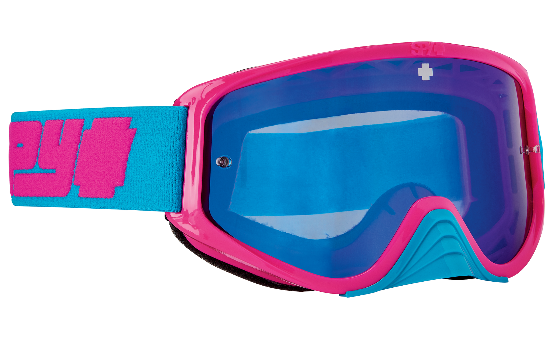 SPY Woot Race Mx Goggle Goggles  HD Smoke with Light Blue Spectra Mirror - HD Clear Reverb Blue One Size