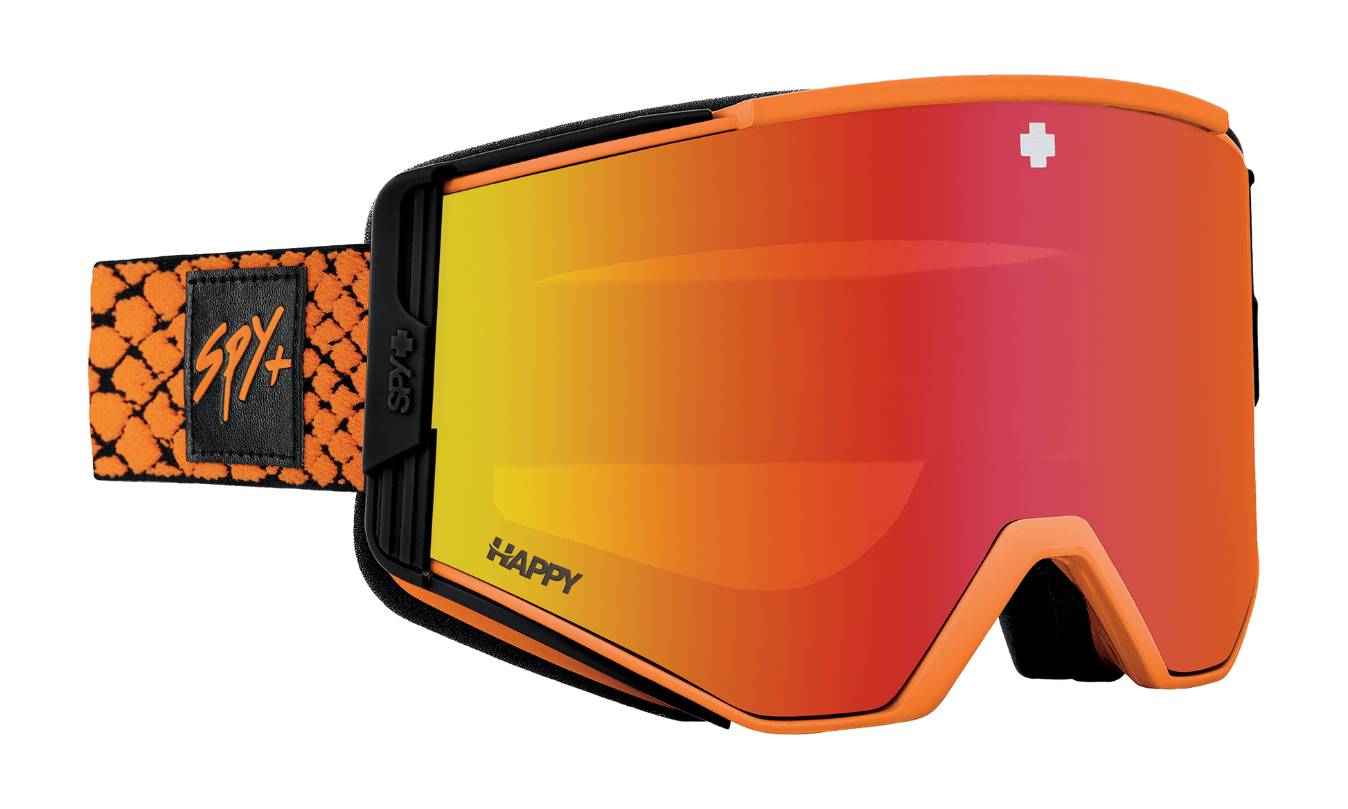 SPY Ace Snow Goggle Goggles  Happy LL Gray Green with Red Spectra Mirror Viper Orange One Size