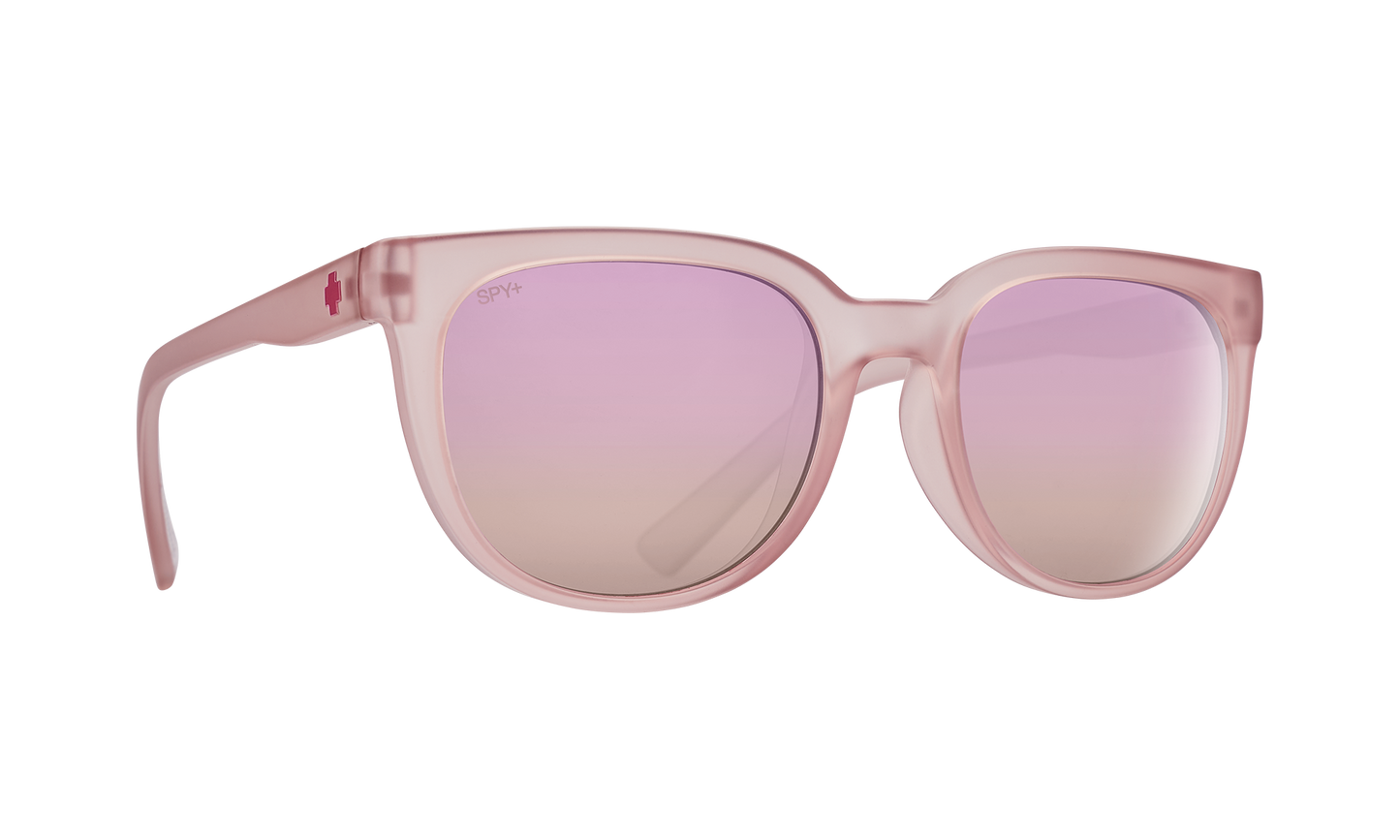 SPY Bewilder Sunglasses  Bronze with Rose Quartz Spectra Mirror Matte Translucent Rose  54-20-148