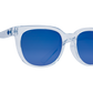 SPY Bewilder Sunglasses  Gray with Navy Spectra Mirror Translucent Light Blue  54-20-148