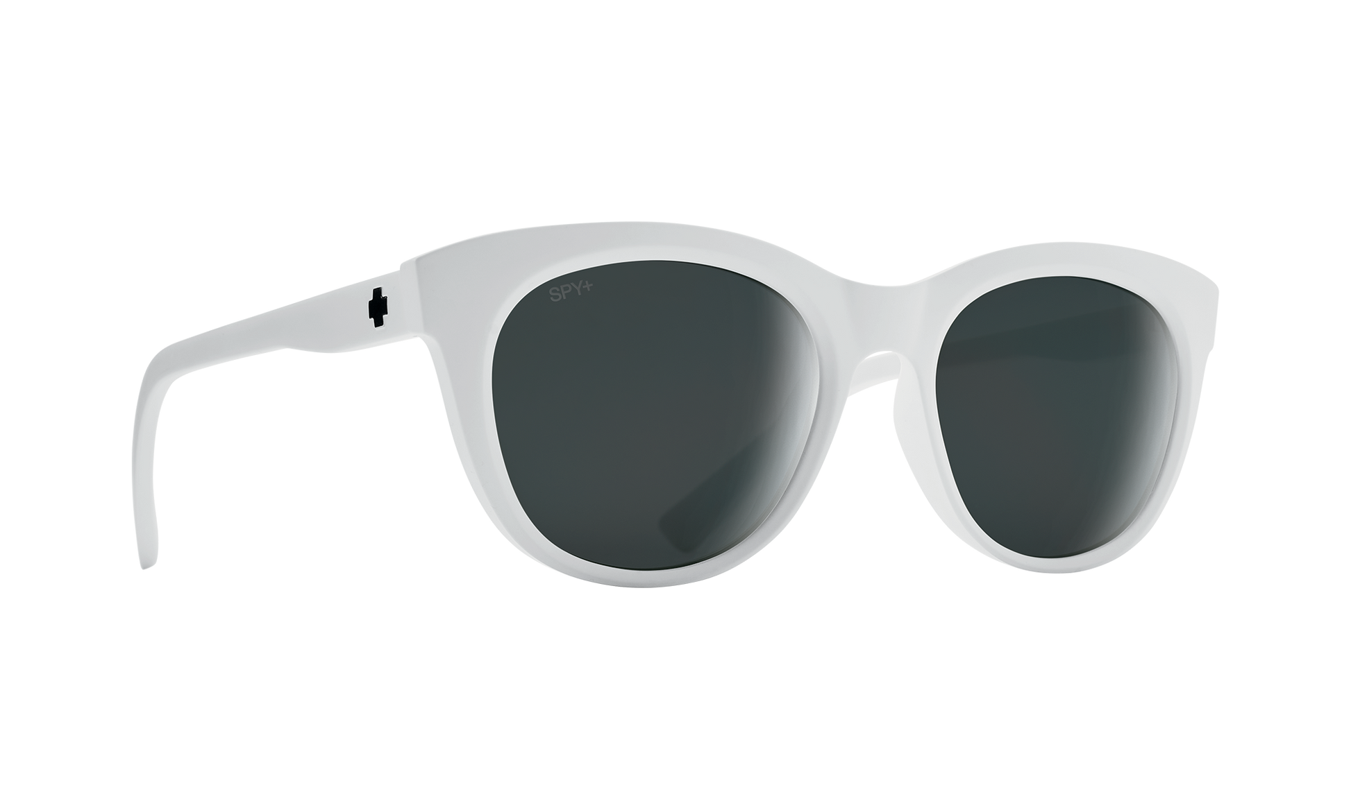 SPY Boundless Sunglasses  Gray with Black Spectra Mirror Matte White  53-19-148