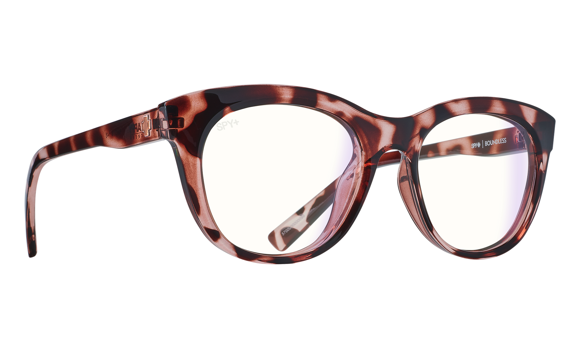 SPY Boundless Happy Screen Eyeglasses  Happy Screen Peach Tort  53-19-148