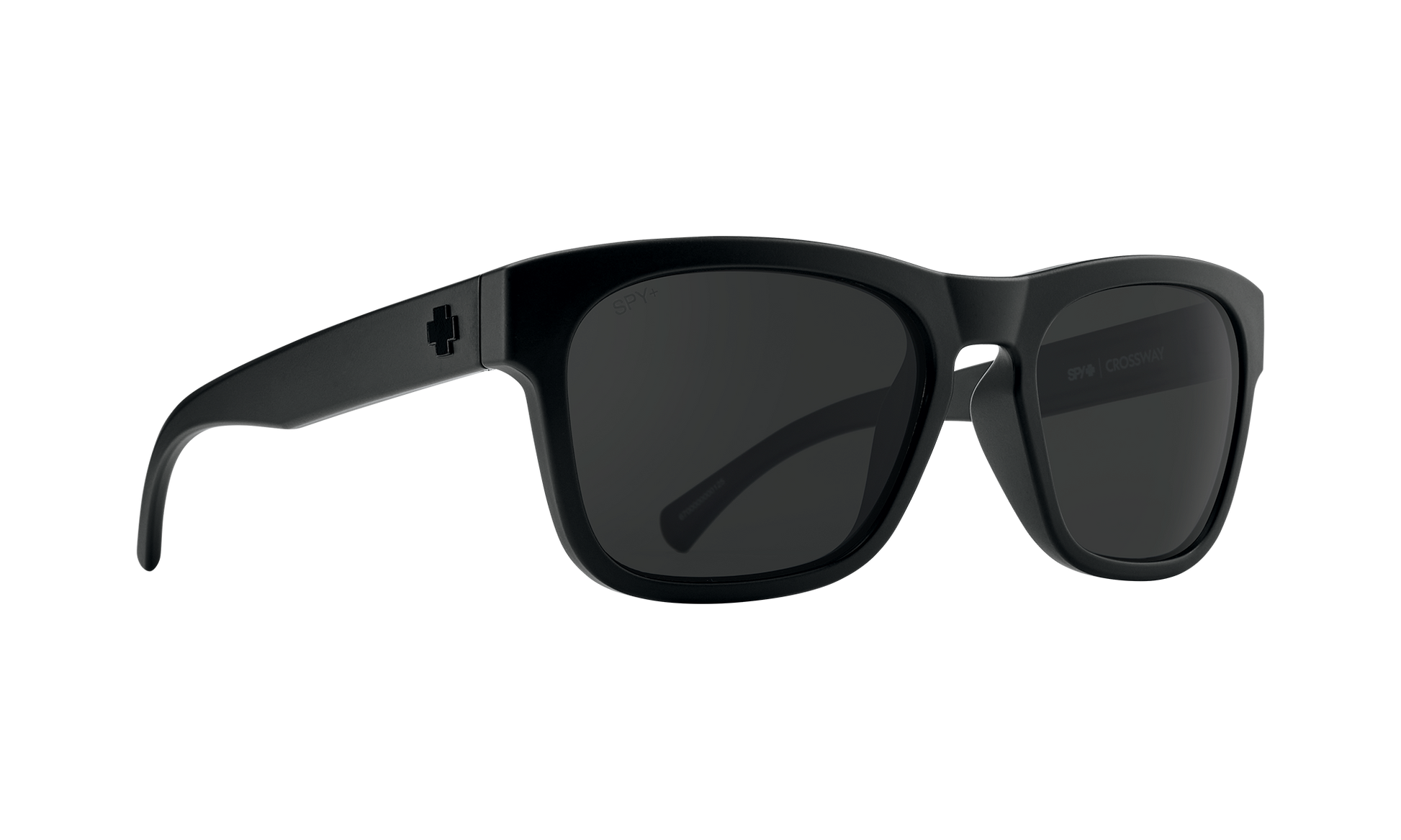 SPY Crossway Sunglasses  Gray Polar Matte Black  57-19-142