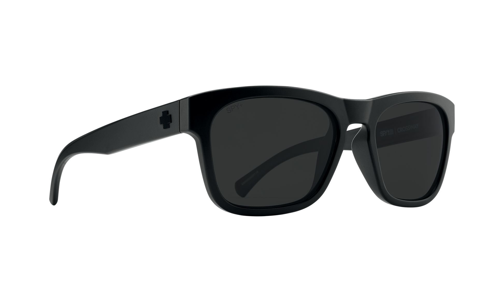 SPY Crossway Sunglasses  Gray Polar SOSI Matte Black  57-19-142
