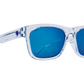 SPY Crossway Sunglasses  Gray with Navy Spectra Mirror Translucent Light Blue  57-19-142