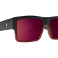 SPY Cyrus Sunglasses  Happy Bronze Red Plum Spectra Mirror SOSI Jade Struck Soft Matte Black Red Plum Fade  58-17-145