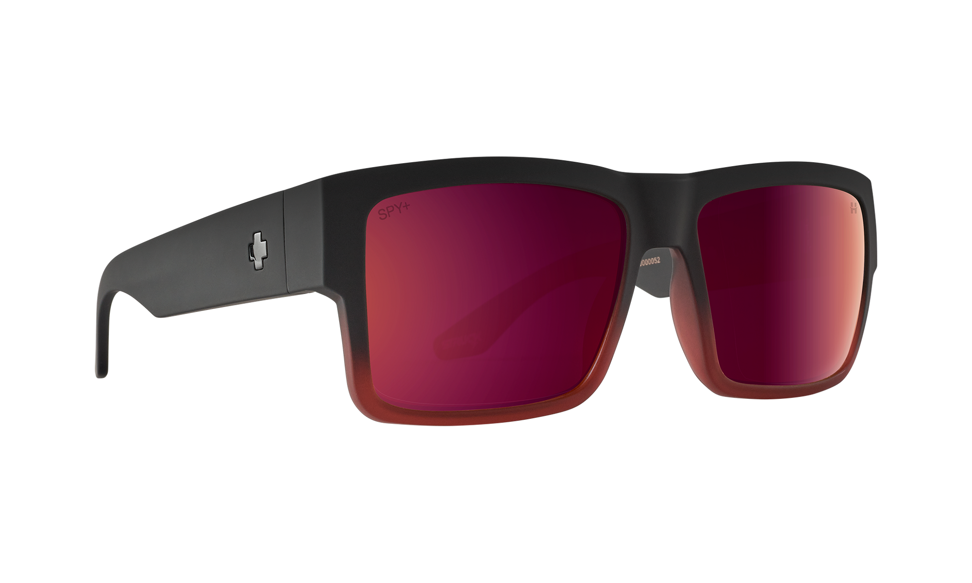 SPY Cyrus Sunglasses  Happy Bronze Red Plum Spectra Mirror SOSI Jade Struck Soft Matte Black Red Plum Fade  58-17-145