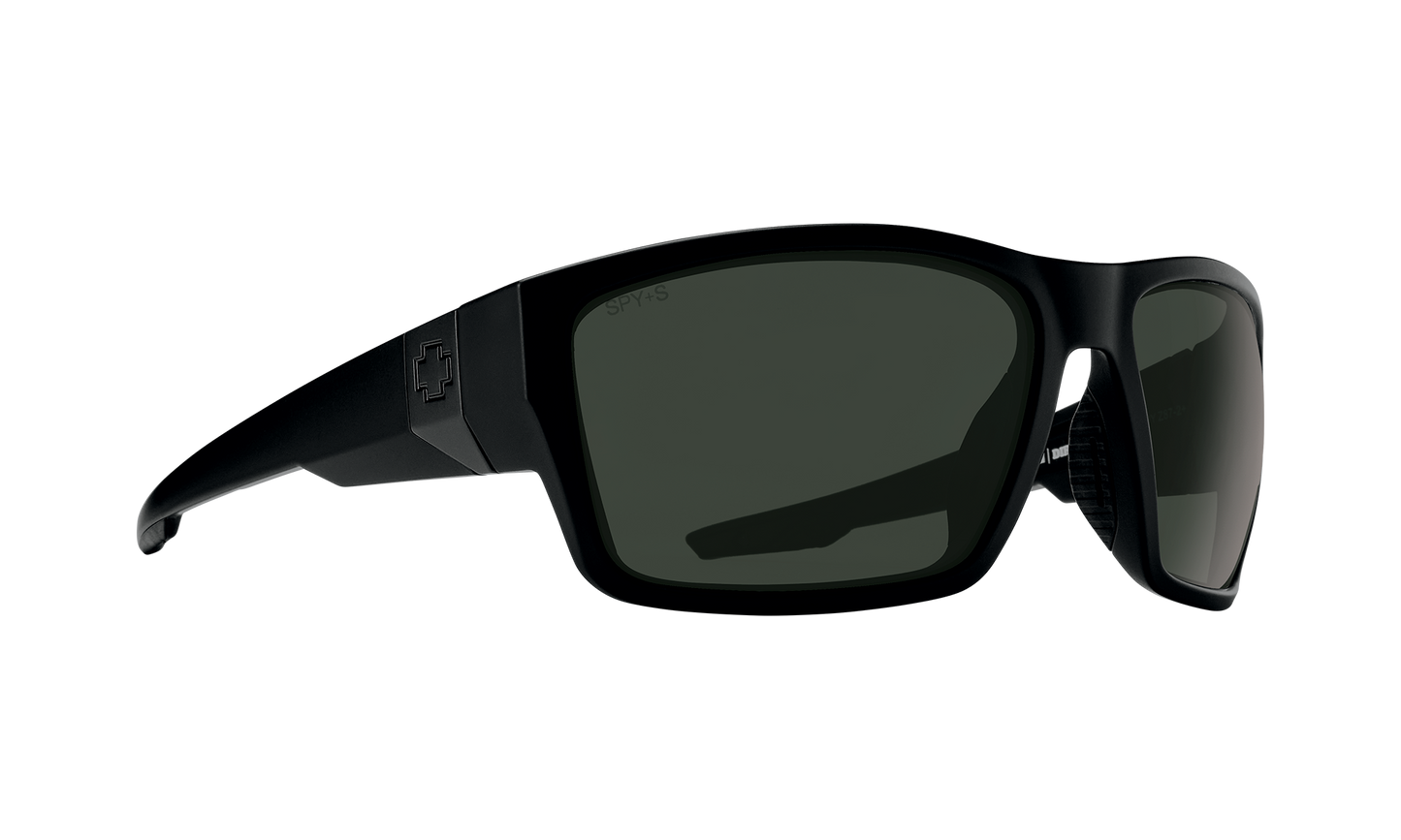 SPY Dirty Mo Tech Sunglasses  Happy Gray Green Polar Matte Black  64-16-124