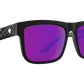 SPY Discord Sunglasses  Happy Bronze Purple Spectra Mirror Slayco Matte Black Viper  57-17-145