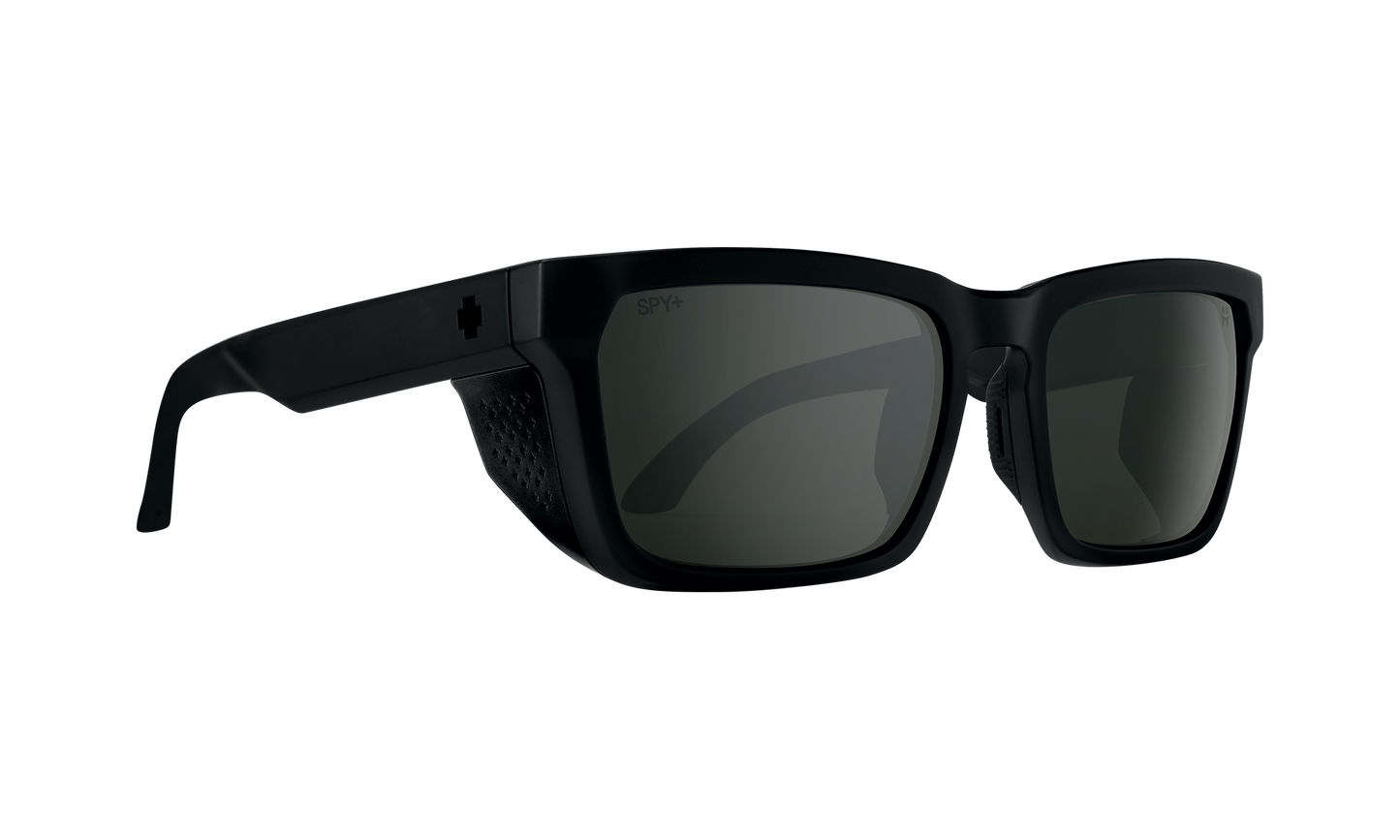 SPY Helm Tech Sunglasses  Happy Gray Green with Black Spectra Mirror Matte Black  57-18-143