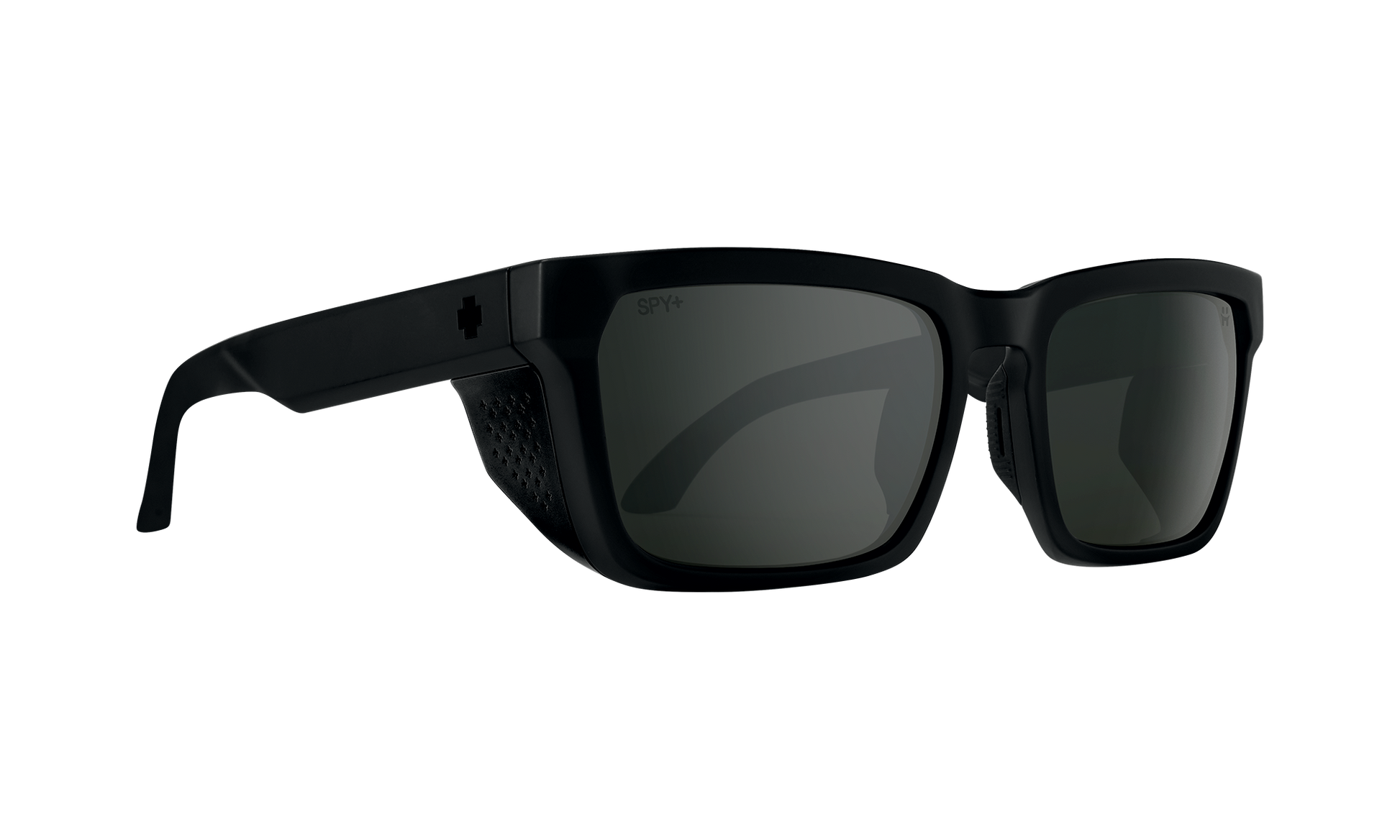 SPY Helm Tech Sunglasses  Happy Gray Green with Black Spectra Mirror Matte Black  57-18-143